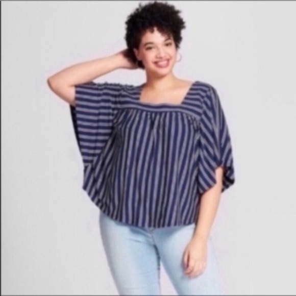 Universal Thread Tops - Universal Threads Striped Blouse